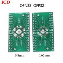 JCD New Arrival FOR QFN32 QFP32 Converter DIP Adapter PCB 0.8/0.65mm Pitch Universal Board HTQFP QFN32 to DIP32 QFN32 2024 - buy cheap