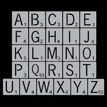 26PCS Reusable Scrabble Letters Alphabets Stencils Drawing Painting Templates for DIY Craft Home Wall Decoration 4x4inch 2024 - buy cheap