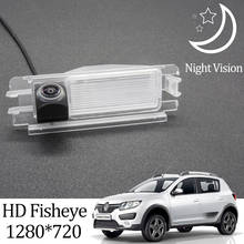 Owtosin-cámara de visión trasera para coche, videocámara HD de 1280x720 ojo de pez para Renault Sandero Stepway/Dacia Sandero Stepway 2012-2019 2024 - compra barato
