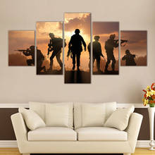 5 Pieces of High-definition Posters American Military Painting Soldier and Army Battlefield Sunset Home Decoration Frameless 2024 - buy cheap