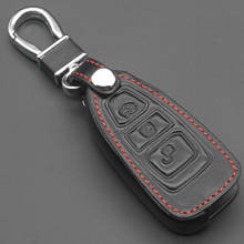 Кожаный чехол для дистанционного ключа от машины Kutery с 3 кнопками для Ford Mondeo Mk4 Focus 2 3 4 St Kuga Fiesta Fusion Ecosport 2012 2013 2014 2024 - купить недорого