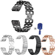 Correa de acero inoxidable para reloj Garmin Fenix 3 HR /5X Plus/6X Pro/MK1 D2, repuesto de pulsera inteligente, 26mm, oferta 2024 - compra barato
