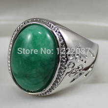 Anel masculino oval nobre, azul, verde, jade, amarelo, 13x18mm, tamanho 8-11 2024 - compre barato