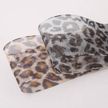 Organza Leopard Ribbon Animal Pattern Print Mesh Satin Lace Tape 25 40mm 100Yards DIY Handmade Materia For Headband Hair Bowknot 2024 - buy cheap