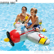 Playful bag Children inflatable Jet plane water toys With water gun Summer Swimming ring Summer swimming toys for 3-8 years E65 2024 - buy cheap