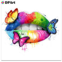 Daimond Painting Full Square/Round Drill Lips 5D Diamond Rhinestone Embroidery Painting Cross Stitch Kit Mosaic Picture M956 2024 - buy cheap