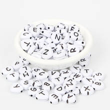 100Pcs Mixed Heart Letter Acrylic Bead 12x11mm For Jewellery Marking Loose Spacer Bead Bracelet Necklace Charm Jewelry Finding 2024 - buy cheap