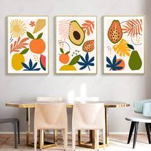 Abstracto moderno tropical frutas pintura da lona hd posters e cópias da arte parede fotos para cozinha sala de jantar decoração casa 2024 - compre barato