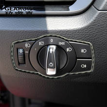 Botones de interruptor de Faro de fibra de carbono de acero inoxidable para BMW X1 E84, cubierta de marco, embellecedor de Interior de coche, pegatinas decorativas, estilo de coche 2024 - compra barato