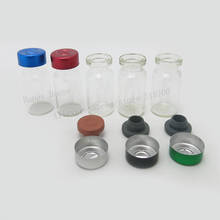 Mini frascos de vidro descartáveis de silicone butílico com rolha de borracha 10/10 ml transparente 2024 - compre barato