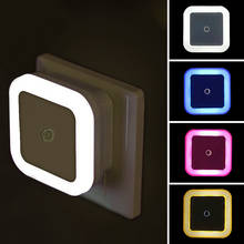 Miniluz LED nocturna para niños, lámpara de luz nocturna con Sensor de Control, 110V, 220V, enchufe europeo y estadounidense, iluminación para sala de estar y dormitorio 2024 - compra barato