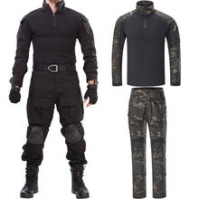 Армейская униформа для страйкбола, охотничьи камуфляжные штаны, G3, армейская рубашка, Тактический Костюм G3, рубашка и штаны, наколенники с подушечками 2024 - купить недорого