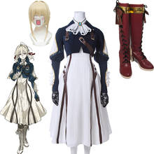 Disfraz de Anime para mujer, botas violetas Evergarden, para Halloween 2024 - compra barato