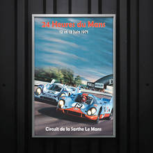 Póster Original de Le Mans, cuadro de arte de pared para sala de estar, decoración del hogar, sin marco, 24 horas 2024 - compra barato