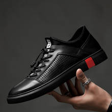 Homens de couro genuíno oxfords sapatos de marca de luxo estilo italiano calçado masculino sapatos para homem respirável sapatos de renda plana tamanho grande 2024 - compre barato