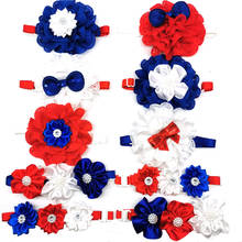 50pcs 4th of July Independence Day Dog Bowties Flower Bowties Necktie Adjustable Necktie for Puppy Middle Large Pet Accessories 2024 - buy cheap