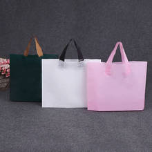 50Pcs/Lot 4 Colors Thick Plastic Carry Bag With Handle Wedding Party Gift Bags Large Shopping Bag 4 Sizes 2024 - buy cheap