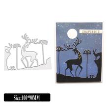 Christmas Deer Cutting Dies for Card Making, URYKE Die Cuts Stencil Metal Template for DIY Embossing Scrapbooking New 2019 2024 - buy cheap