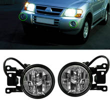 1 par de faróis dianteiros de carro à esquerda e direita., lâmpada led para dirigir, compatível com mitsubishi montero, pajero sport 2000, 2001, 2002, 2003, 2004. 2024 - compre barato