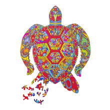 Уникальный деревянный пазл-черепаха своими руками, таинственный 3D-пазл, настольная игра, подарки, игрушки для взрослых и детей, обучающая игрушка с коробкой 2024 - купить недорого