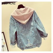 Jeans Coat Women Spring Autumn New Loose-Fit Plus Size Hooded Versatile Tops Denim Jacket And Jacket Women Womens Clothing 2024 - buy cheap