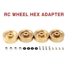 Núcleo adaptador de peso da roda de bronze, 4 unidades, 6mm de espessura 20x20x7mm para axial scx24 90081 axi00002 1/24 rc carro diy, acessórios de peças 2024 - compre barato