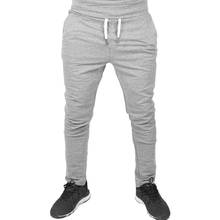 Calça masculina macacão de cor sólida, calça de moletom com cordão elástico, calça esportiva para corrida 2024 - compre barato