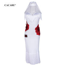 CACARE Latin Dance Dress for Women Salsa Latin Dress Fringe Latin Dance Competition Dresses D0698 Tassel Hem Appliques 2024 - buy cheap