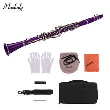 Muslady 17-Key Clarinet Bb Flat with Carry Case Gloves Cleaning Cloth Mini Screwdriver Reed Case 10pcs Reeds Woodwind Instrument 2024 - buy cheap