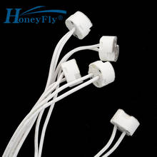 HoneyFly-Base de lámpara de cerámica MR16 GU5.3 jdr, Conector de cable, halógeno, soporte de bombillas LED, 5/10 Uds. 2024 - compra barato