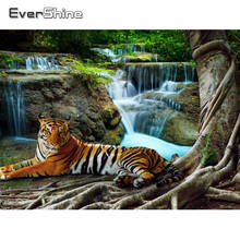 EverShine 5D алмазная живопись своими руками пейзаж водопад Стразы Алмазная вышивка тигр вышивка крестиком Мозаика из бисера Украшение для стен 2024 - купить недорого