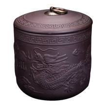 Purple Clay Dragon Phoenix Tea Caddy Seasoning Seal Box Puer Container Ceramic Tea Storage Jar Accessories Spices  Tea Canister 2024 - buy cheap