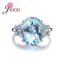 New Arrival Lovely Butterfly CZ Rings 925 Sterling Silver Big Light Blue Cubic Zirconia Finger Rings For Wedding/Engagement 2024 - buy cheap