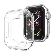 Cubierta protectora para carcasa de reloj Apple Series 6, 5, 4, 44mm, TPU transparente, blanda, parachoques para Apple iWatch SE, 40mm 2024 - compra barato