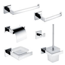 Stainless Steel 304 Bathroom Accessories Set Towel Bar Robe Hook Toilet Paper Brush Holder Towel Ring Soap Dish Polished Finish 2024 - buy cheap