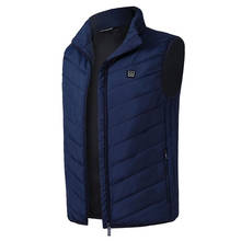 Electric Vest Heated Heated Pad Navy Blue Down Cotton USB Physiotherapy Jacket Heated Hot Warm Body Warmer Thermal 2018 2024 - buy cheap
