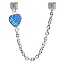 Hapiship Original Design Sweet Romantic Heart Chain Link Italian Charm Fit 9mm Bracelet Stainless Steel Making Jewelry DJ285 2024 - buy cheap