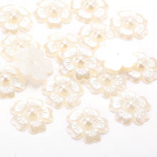 20mm 200pcs Ivory Color Imitation ABS Flower pearl Beads For Jewelry Accessories DIY Handwork Flat-back Beads 2024 - buy cheap