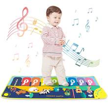 Новое поступление 2021 музыкальный коврик для пианино Мультяшные животные дизайн звуки детская музыка коврик Мягкая клавиатура Игрушки для раннего развития 2024 - купить недорого