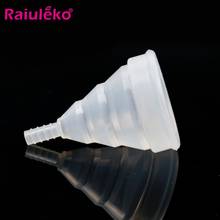 New Shape Foldable Reusable Women Menstrual Cup Medical Grade Silicone Lady Cup Feminine Hygiene Product With Box 2 Colors S/L 2024 - buy cheap