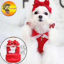 New Arrivals red color sweet warm winter Dog parka clothing Puppy Clothes Vestidos vest cat Pets dogs coats Jacket Jackets 2024 - buy cheap