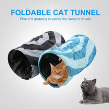 Juguetes plegables para gatos, túnel interactivo con 2 agujeros, tubos de juego, bolas, juguetes para gatitos, jaula, suministros para mascotas 2024 - compra barato