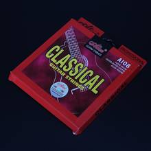 Kit de cordas para violão clássico alice, a108 y51d, 6 cordas, nylon transparente 2024 - compre barato