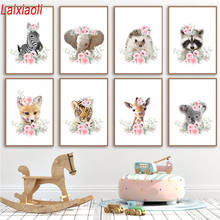 Cute Animal Lion Elephant Fox Tiger diamond painting mosiac full drill square diy painting 5d diamond embroidery kids room decor 2024 - buy cheap