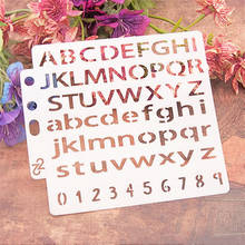 14.1*13 capital letter scrapbook stencils spray plastic mold shield DIY cake hollow Embellishment printing lace ruler Easter 2024 - buy cheap