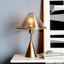 Luminária de mesa em ferro, estilo nórdico, pós-moderno, dourada, para decoração de sala de estar, quarto, estudo, casa, e27, criativa 2024 - compre barato