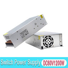 Universal 1200W 60V 20A Switching power supply Driver Transformers 220V 110V AC to DC60V SMPS For CNC Machine DIY LED CCTV 2024 - buy cheap