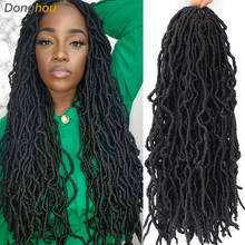 Topo do falso fechaduras de crochê cabelo sintético deusa faux locs crochê torção do cabelo trança encaracolado ondulado crochê tranças raízes africanas 2024 - compre barato