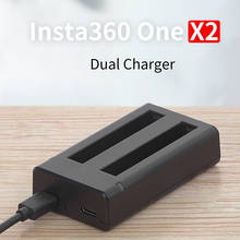 Зарядное устройство Insta360 One X2 с двумя слотами, быстрое зарядное устройство для экшн-камеры Insta 360 One X 2 2024 - купить недорого