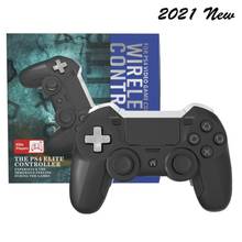 Venda quente sem fio bluetooth para ps4 gamepad dupla vibração elite game console controlador joystick para computador console de jogos de vídeo 2024 - compre barato